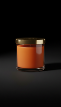 Persimmon Pop Scented Candle with Gold Lid